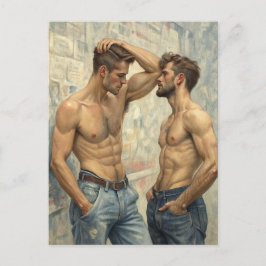 Street Dialogue: A Moment of Raw Intensity Briefkaart