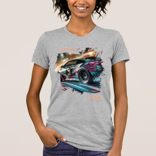 STREET EAGLE Dames Drift Tee — Neon  T-shirt (Voorkant)