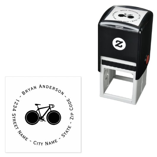 Street Fiets retour adres Zelfinkkend stempel (In situ)