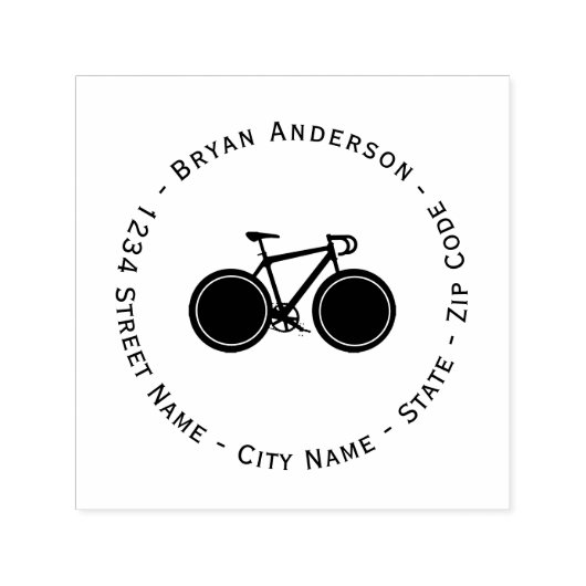 Street Fiets retour adres Zelfinkkend stempel (Design)