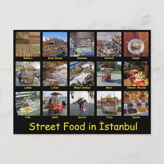 Street Food in İstanbul Briefkaart (Voorkant)