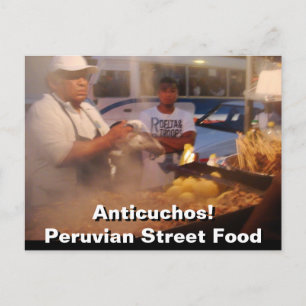 Street Food in Peru - Anticuchos Briefkaart