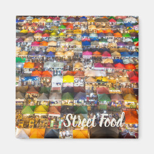 Street Food Market Rod Fai Bangkok Thailand Magneet