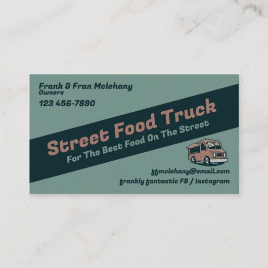 Street Food Truck Visitekaartje (Voorkant)