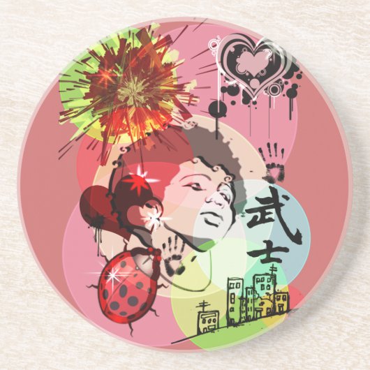 STREET GLAM-ONDERZETTER ZANDSTEEN ONDERZETTER (Voorkant)