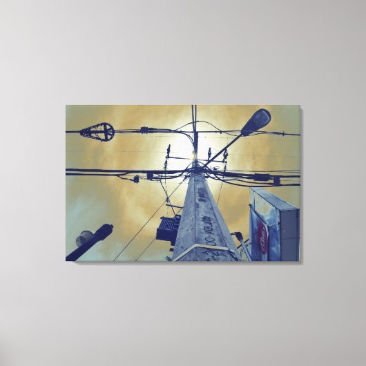 "Street Halo" Vinyl Fotobehang Canvas Afdruk (Voorkant)