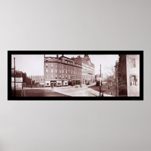Street Hotel Boston, MA Foto 1903 Poster (Voorkant)