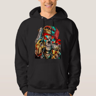 Street Hustle Schedel Grafisch - Urban King Editie Hoodie