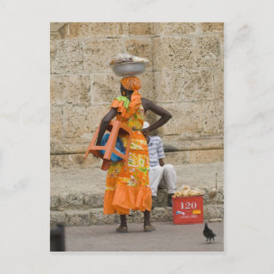 Street in Cartagena, Colombia Briefkaart