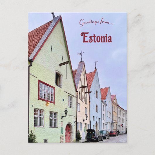 Street in Old Town of Tallinn Estonia Briefkaart (Voorkant)