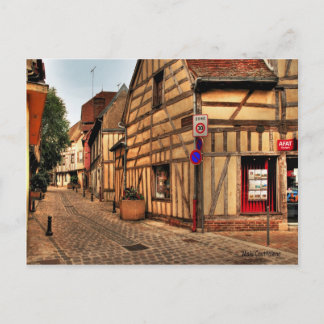 Street in Troyes France Briefkaart
