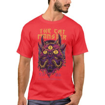 Street Kings The Cat Monster casual rood T-shirt