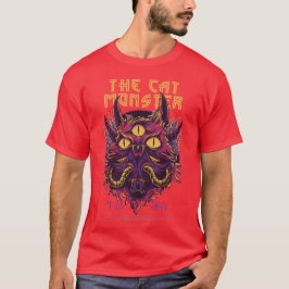 Street Kings The Cat Monster casual rood T-shirt