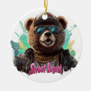 Street Legend Beer - Cool Grafisch Ontwerp Keramisch Ornament