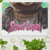 Street Legend Beer - Cool Grafisch Ontwerp Theedoek (Gevouwen)