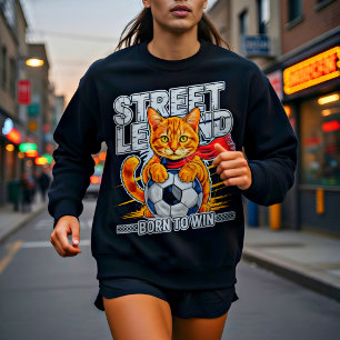 Street Legend Voetbal Kat T-shirt voor Sportliefhe