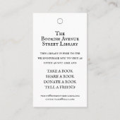 Street Library Black White Visitekaartje (Achterkant)