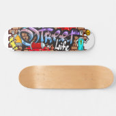 Street Life Graffiti Persoonlijk Skateboard (Horizontaal)