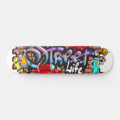 Street Life Graffiti Persoonlijk Skateboard (Horizontaal)