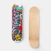 Street Life Graffiti Persoonlijk Skateboard (Voorkant)