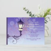 Street Light Housewarming Party Invitation Kaart (Staand voorkant)