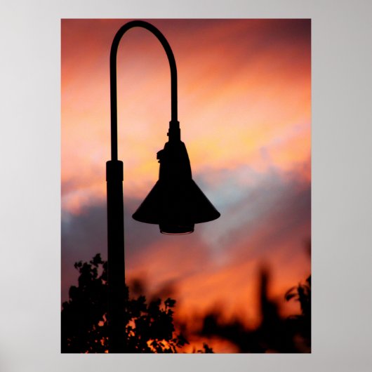 Street Light Silhouette Print (Voorkant)