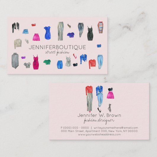 Street Mode Consultant Clothing Popup stylish Visitekaartje (Voorkant / Achterkant)