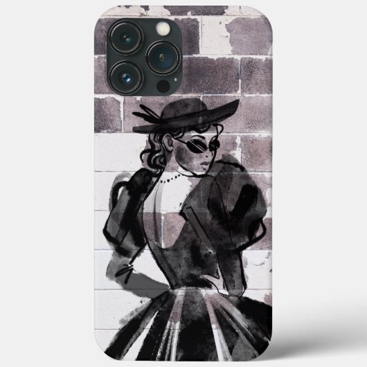 Street Muse: Mode op de muur Case-Mate iPhone Case (Achterkant)