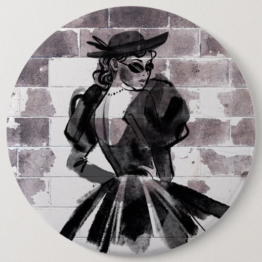 Street Muse: Mode op de muur Ronde Button 6,0 Cm (Voorkant)