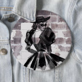 Street Muse: Mode op de muur Ronde Button 6,0 Cm (In situ)