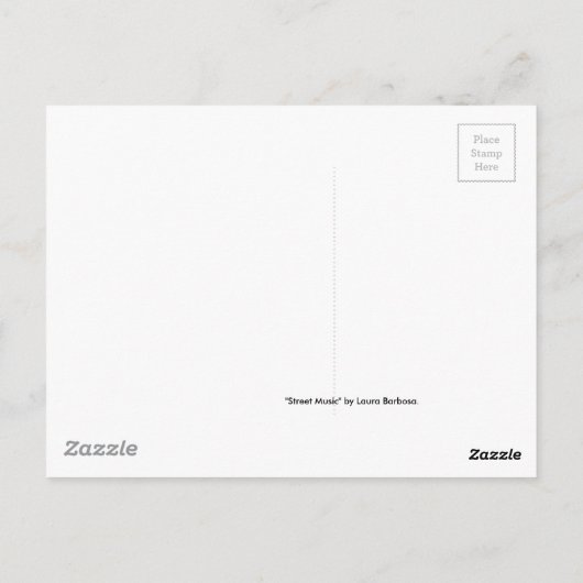 Street Music Briefkaart (Achterkant)