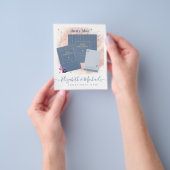 Street Party Style Weddenschap Design Own Dusty Bl Flyer (Hand)