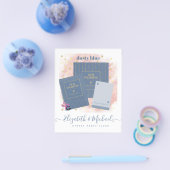 Street Party Style Weddenschap Design Own Dusty Bl Flyer (Enkel)