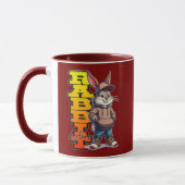 Street Rabbit – Urban Easter Bunny Design - caneca Mok (Links)