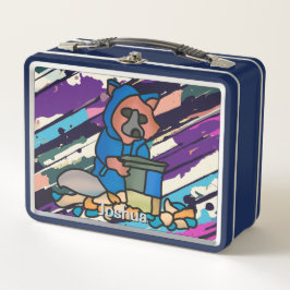 Street Raccoon verkennen door een vuilnisbak | ple