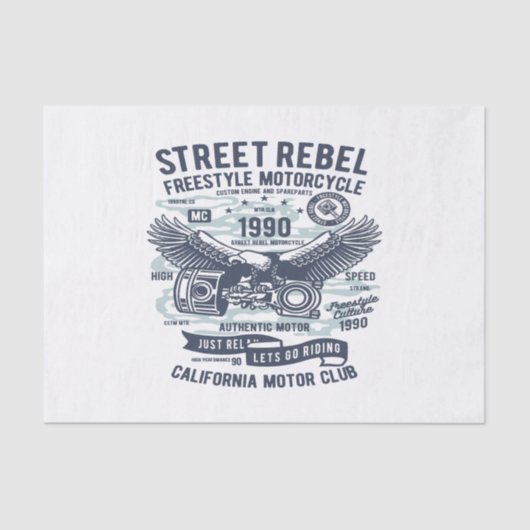 Street Rebel Motorcycle Tissuepapier (Voorkant)