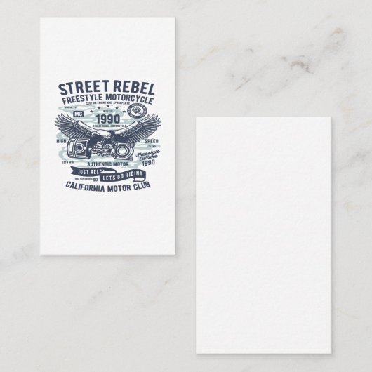 Street Rebel Motorcycle Visitekaartje (Voorkant / Achterkant)