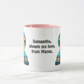 Street Retro Cat met hoofdtelefoon | grappig Mok (Midden)