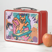 Street Retro Cat op Skateboard | grappig (In situ)