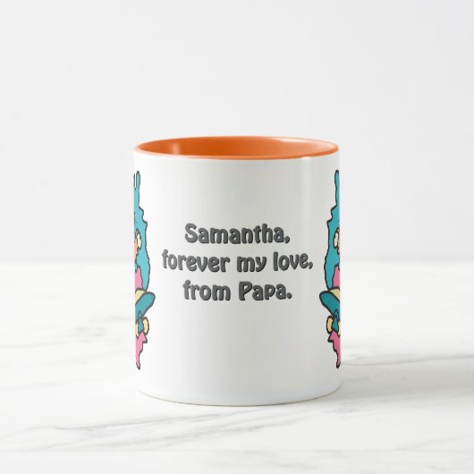 Street Retro Cat op Skateboard | grappig Mok (Midden)