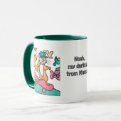 Street Retro Eekhoorn op Skateboard | grappig Mok (Voorkant links)