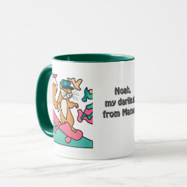 Street Retro Eekhoorn op Skateboard | grappig Mok