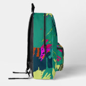 Street Retro Frog met hoofdtelefoon | grappig Bedrukte Rugzak (Links)