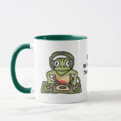 Street Retro Frog met hoofdtelefoon | grappig Mok (Links)