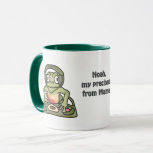 Street Retro Frog met hoofdtelefoon   grappig Mok