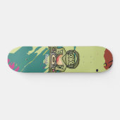 Street Retro Frog met hoofdtelefoon | grappig Persoonlijk Skateboard (Horizontaal)