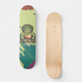 Street Retro Frog met hoofdtelefoon | grappig Persoonlijk Skateboard (Voorkant)