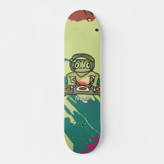 Street Retro Frog met hoofdtelefoon | grappig Persoonlijk Skateboard