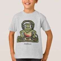 Street Retro Frog met hoofdtelefoon | grappig