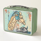 Street Retro Giraffe met hoofdtelefoon (Achterkant)